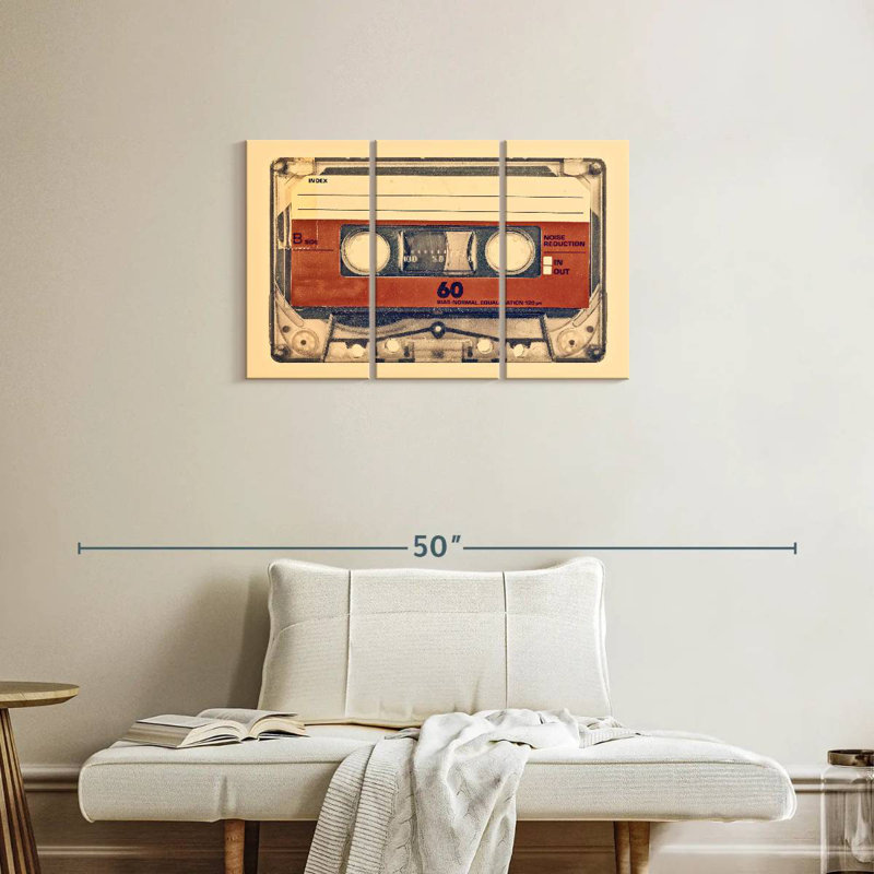 Abarca Retro Compact Cassette, 20" H x 33" W