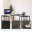 L-Shaped Steel Computer Desk-1113643026