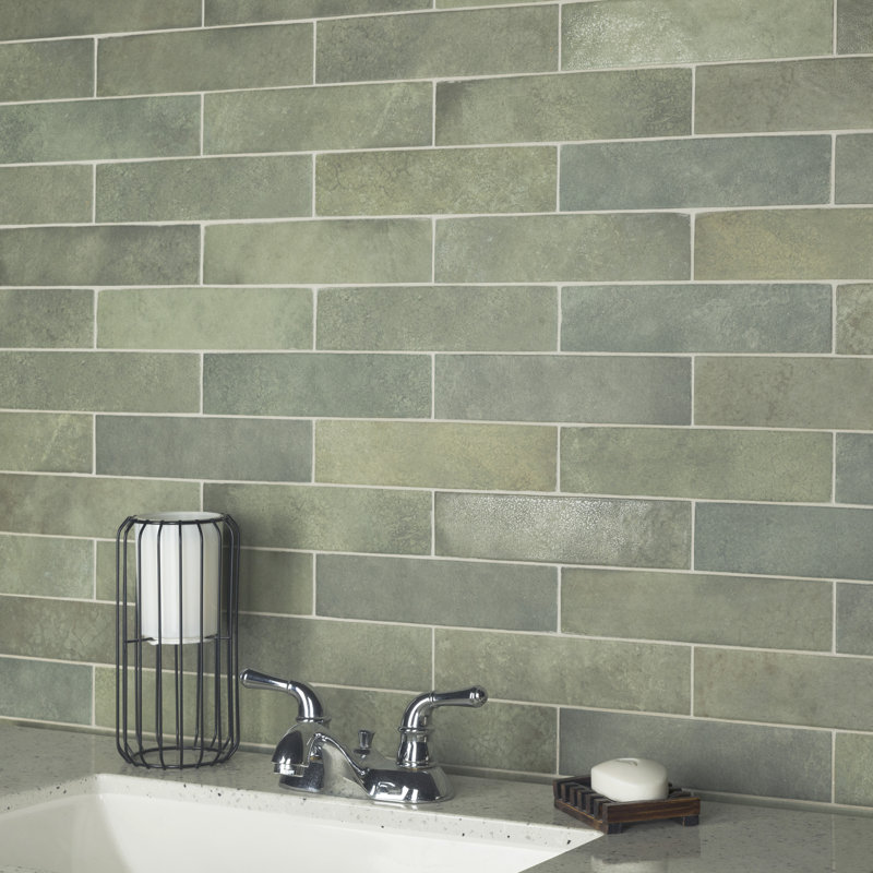 Heritage 2" x 10" Porcelain Stone Look Wall & Floor Tile, Jungle