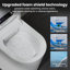 Toilette intelligente à hauteur confortable ADA, toilette bidet avec ouverture / chasse automatique, réglage automatique de la température / bouclier en mousse, 1,06 GPF, éclairage ambiant, télécommande-133872076