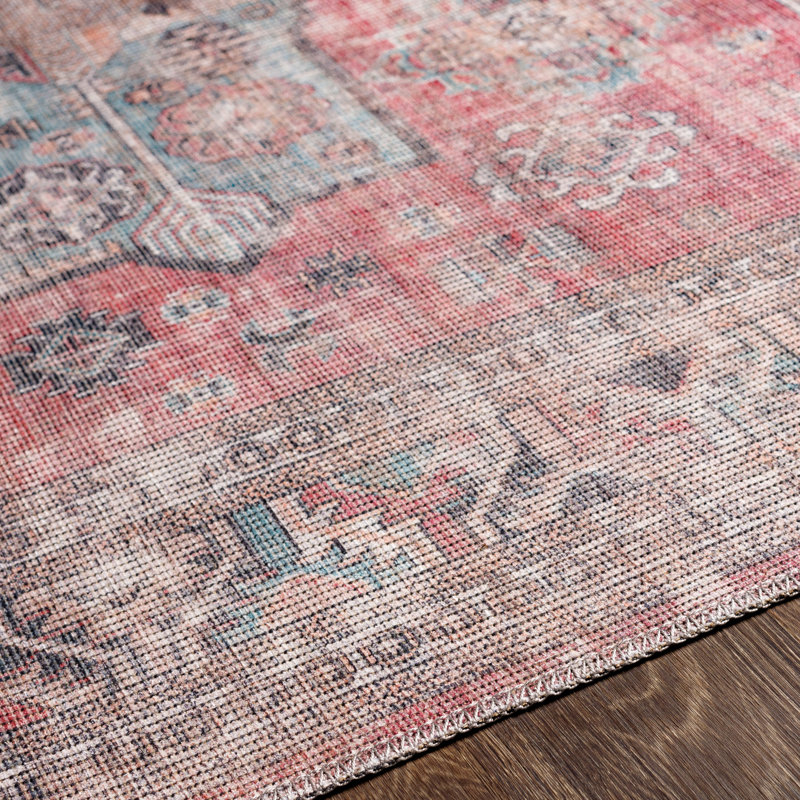 Tapis oriental rose / mauve Tomishige, Tapis de couloir 2 pi 7 po x 12 pi