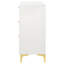 Commode rectangulaire blanche à 6 tiroirs