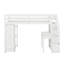Lit mezzanine simple avec tiroirs, bureau, tablettes et escaliers-1113245083