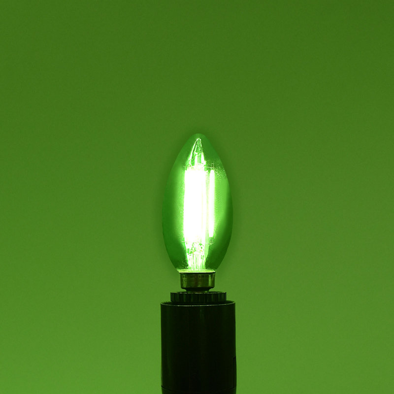 4.5 Watt (40 Watt Equivalent), B11 LED Candle Bulb, Colored Light Bulb, E12/Candelabra Base