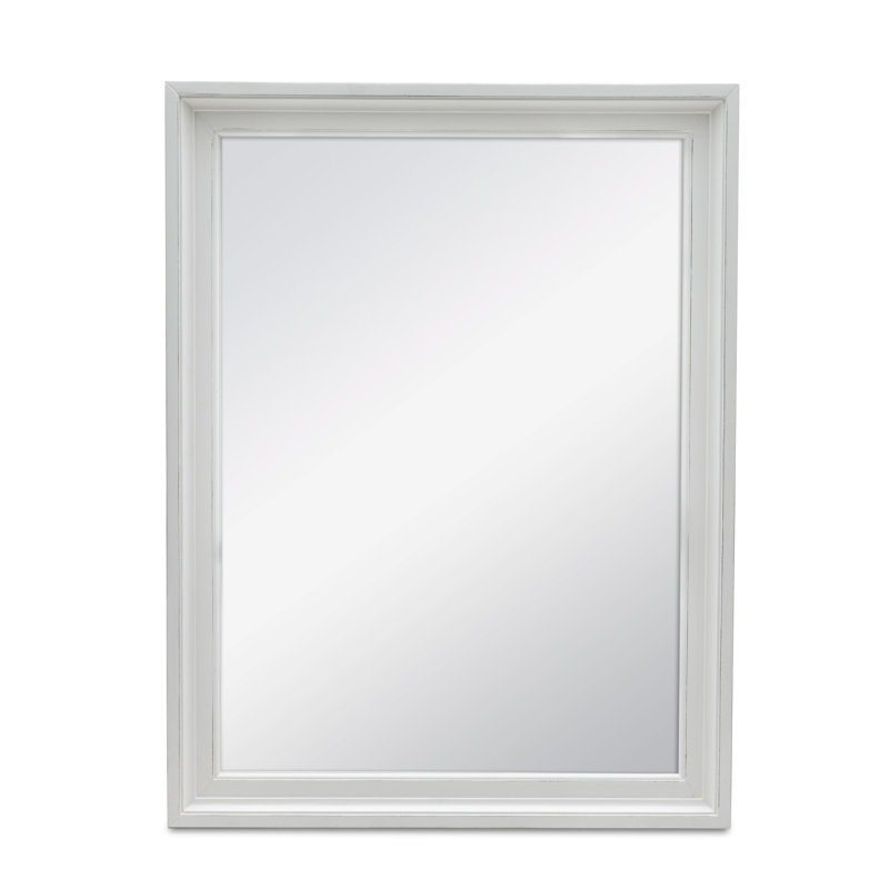 Miroir de commode rectangulaire - finition blanche
