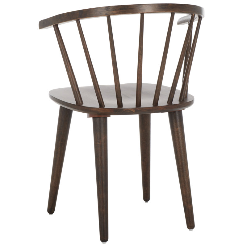 Baek 45cm Solid Spindle Back Arm Chair, Dark Walnut