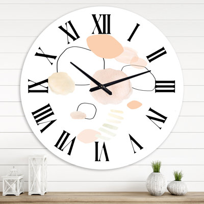 Watercolour Stains - Shabby Elegance wall clock