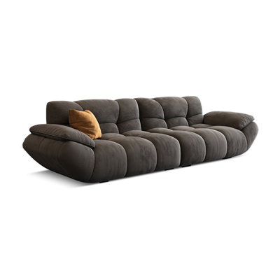 Modern and simple suede straight-row sofa