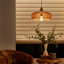 Luminaire suspendu 1 lumière tambour en bois