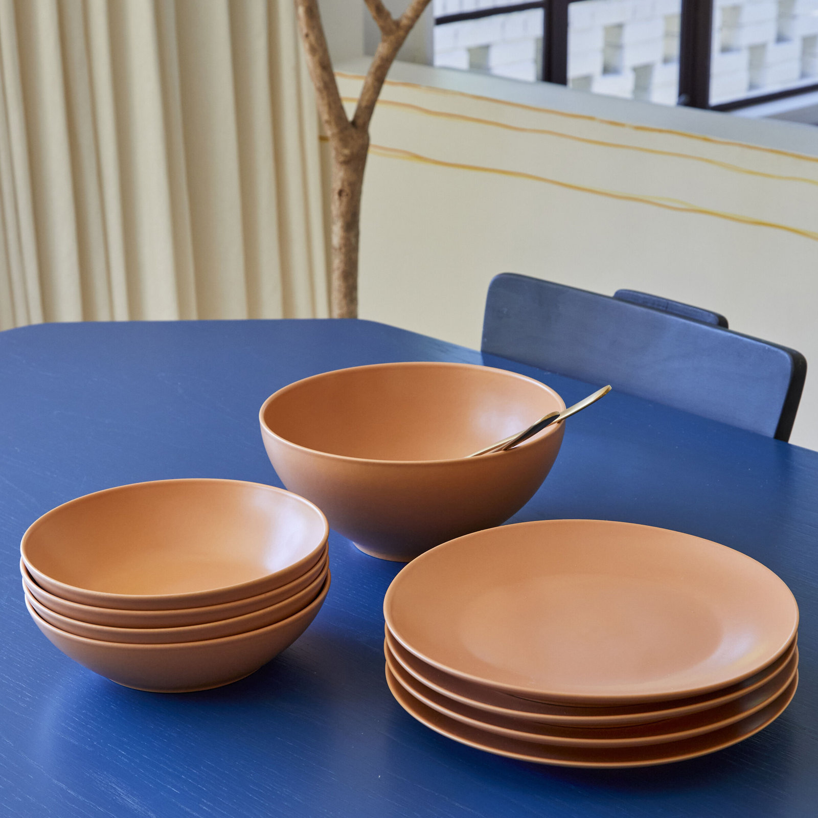 Ceramic Serving Bowl, Orange