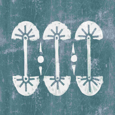 Scratchy Mute Boho Shapes - Impression sur toile tendue
