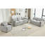 Chenille en gris - coussin double, coussin lombaire détachable, siège spacieux moderne et élégant, matériau de revêtement-1520613694