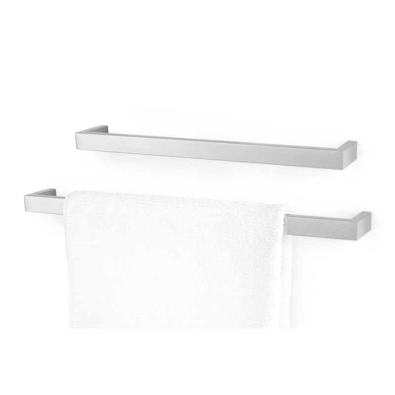 Porte-serviettes Zack Linea / brossé mat / moyen, H 3 po x l 18,3 po x P 1,2 po, Nickel brossé