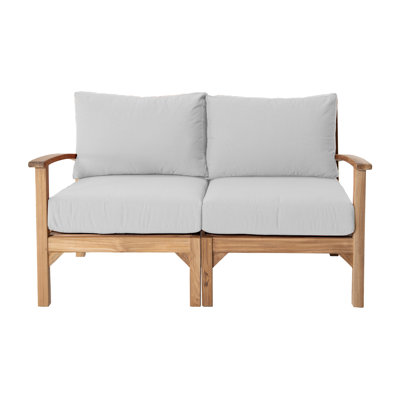 Huntington 60'' Wide Teak Loveseat with Cushions