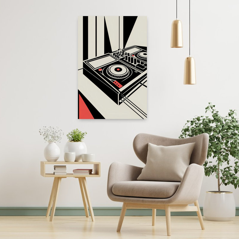 Art mural abstrait géométrique dynamique, H 36 po x l 24 po