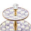 Violet Check Three Tier Sweet Stand