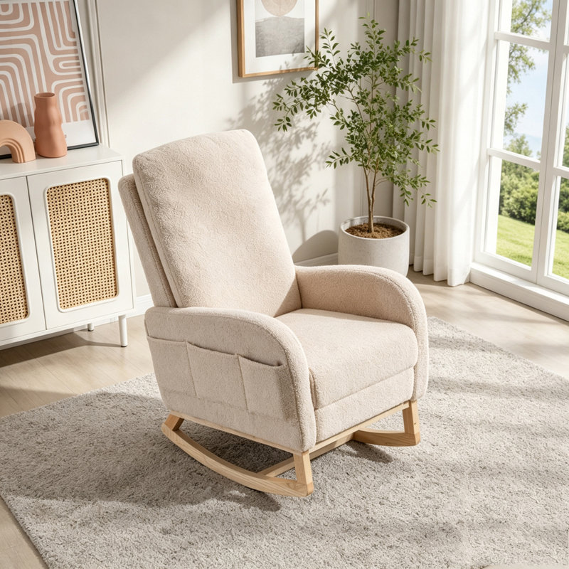 Chaise berçante Modern, Beige