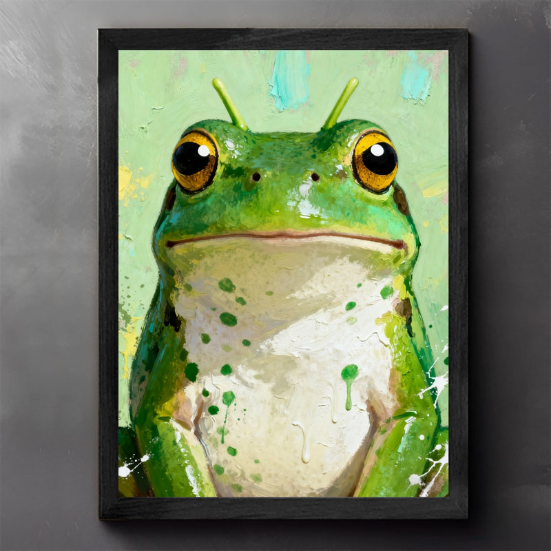 Reproduction d'art encadrée noire rétro, H 11 po x l 9 po