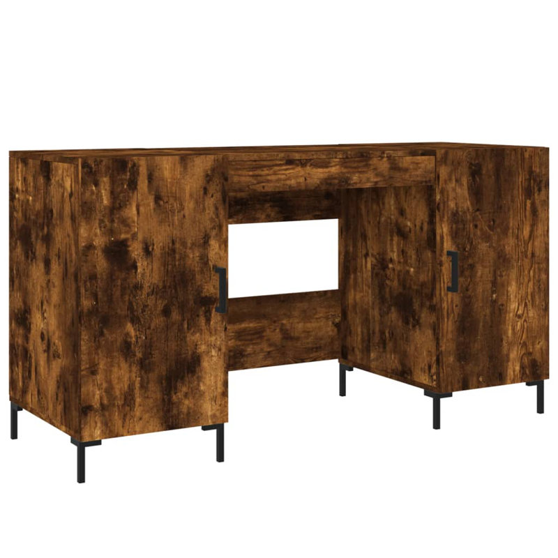 Diawara Metal Base Writing Desk, Sonoma Oak