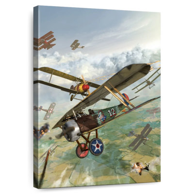 Mehar WWI US Biplane Attacking Germans