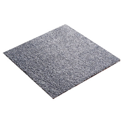 Carpette 18 po x 18 po, paquet de 10 tapis carrés auto-adhésifs, revêtement de sol commercial auto-adhésif rembourré doux pour une housse transparente de 22,5 pieds carrés, remplacement facile pour le bureau de salon, gris