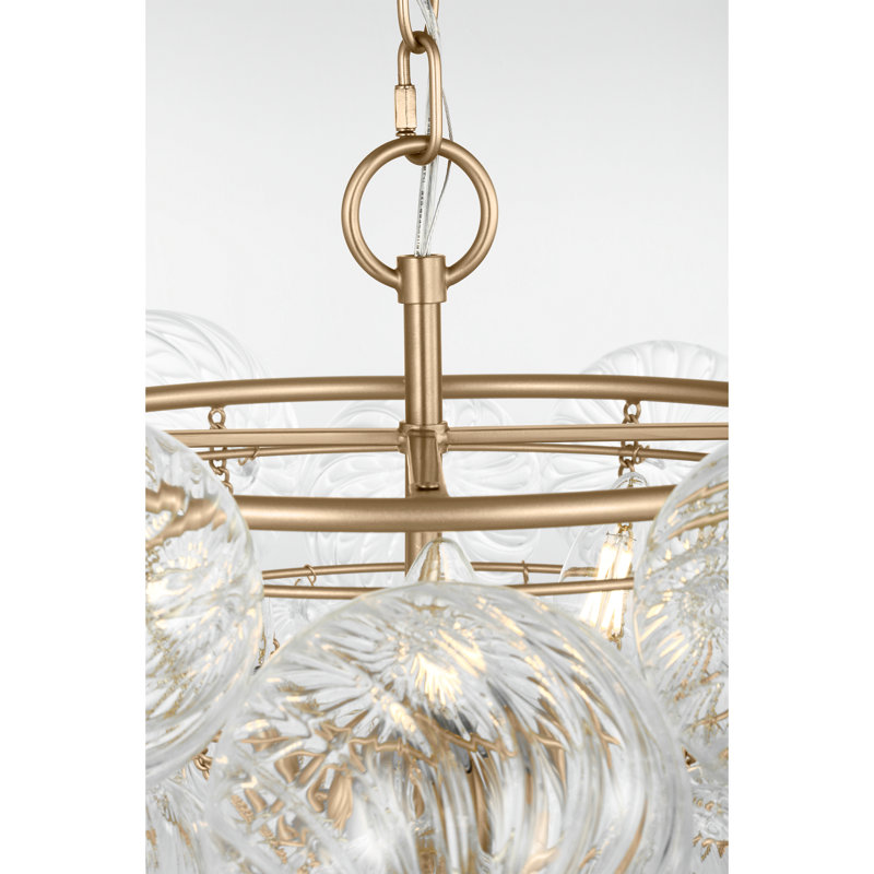 Lustre rond à intensité variable Zia de 23 po de Generation Lighting, 22.83, Satin Brass