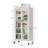 Open-Door Kitchen Shelving Floor-To-Ceiling Multilevel Household Microwave Storage Cabinet Bowls Side Cabinets Cabinets Storage Cabinets White Color-551814341