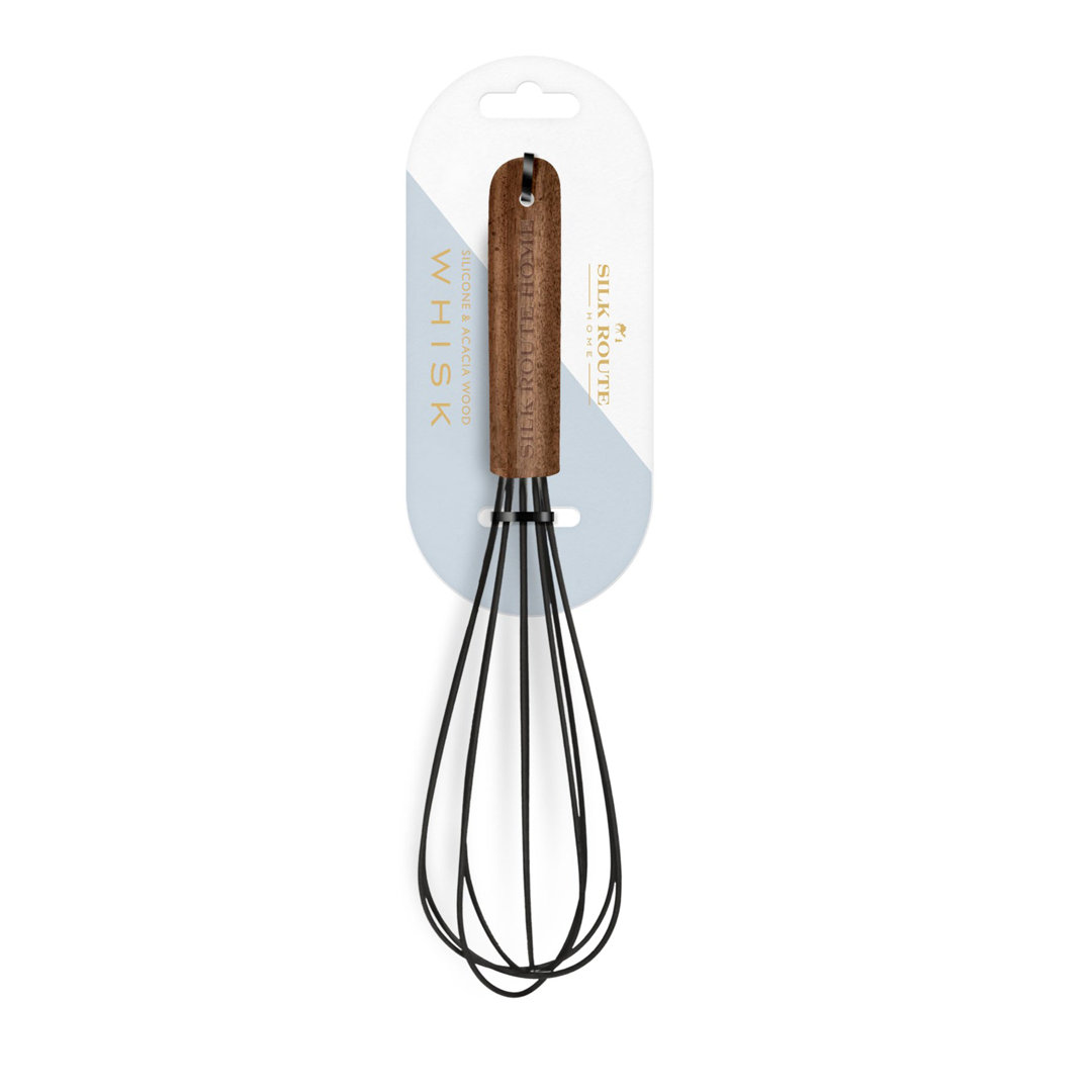 Acacia Wood Silicone Whisk