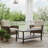 37" X 21 Brown ” Rectangular Metal Outdoor Coffee Table, 2-Tier All-Weather Patio Coffee Table