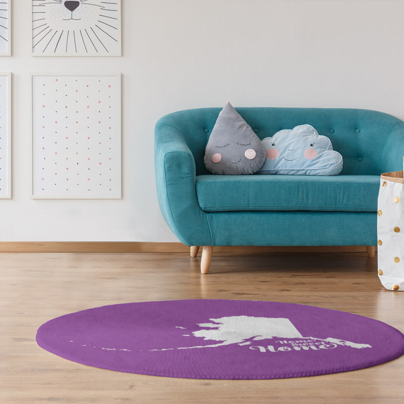 Chenille Indoor Rug, Round 5'