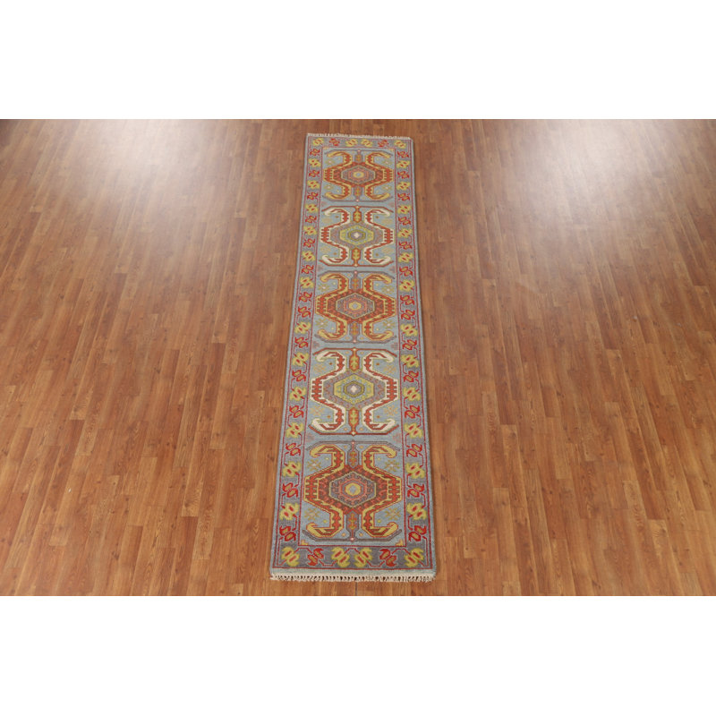 Geometric Traditional  Indian Runner Rug 3x10