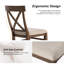 Chaise de salle à manger ergonomique Francisco de 21 po avec pieds en bois franc Francisco (ensemble de 2)-138404705