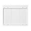 Armoire à pharmacie murale, armoire de salle de bain murale avec 2 portes en verre, armoire de rangement encastrée au-dessus de la toilette avec rangement, blanc