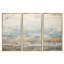 «Beige Blue Ocean Storm», ensemble d'art mural formes abstraites-107767154-107767148