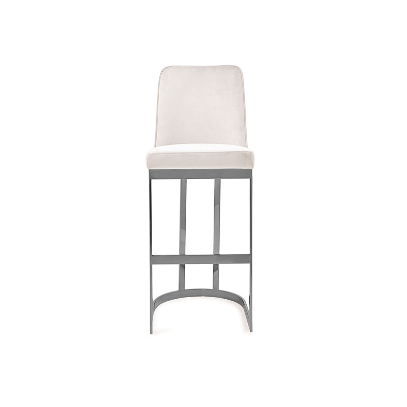 Tabouret de bar, Cadre beige / argent, Tabouret de bar (siège d'une hauteur de 31 po)