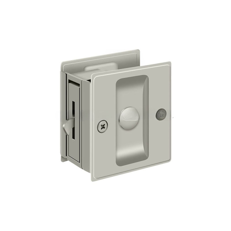 Serrure de poche Deltana SDL25U15, nickel brossé 2 1/2 po x 2 3/4 po, Nickel brossé