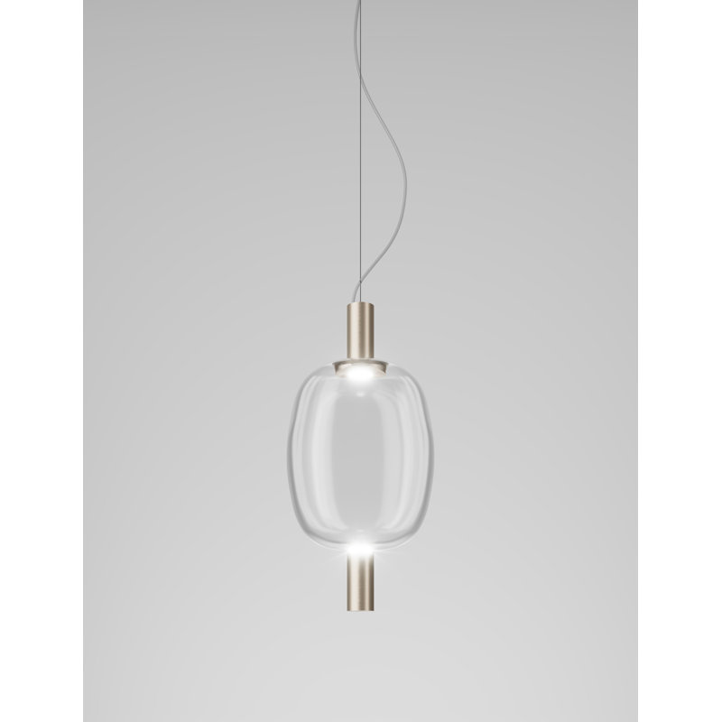 Riflesso Suspension 2 Crystal Transparent Matt Copper 2 L2210 Ul, Matte Gold, Crystal Transparent