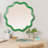 Wavy Reclaimed Wood Round Wall Mirror