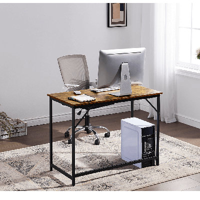 Computer Desk, PC Table, Industrial Style Writing Desk with Metal Frame