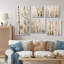 Ensemble de 5 décorations murales beige bouleau I - arbre bouleau-1159270159