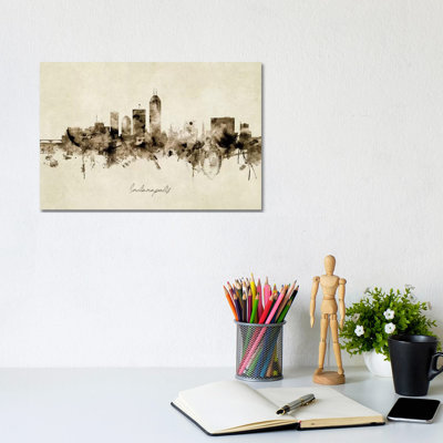 " Indianapolis Indiana Skyline " by Michael Tompsett