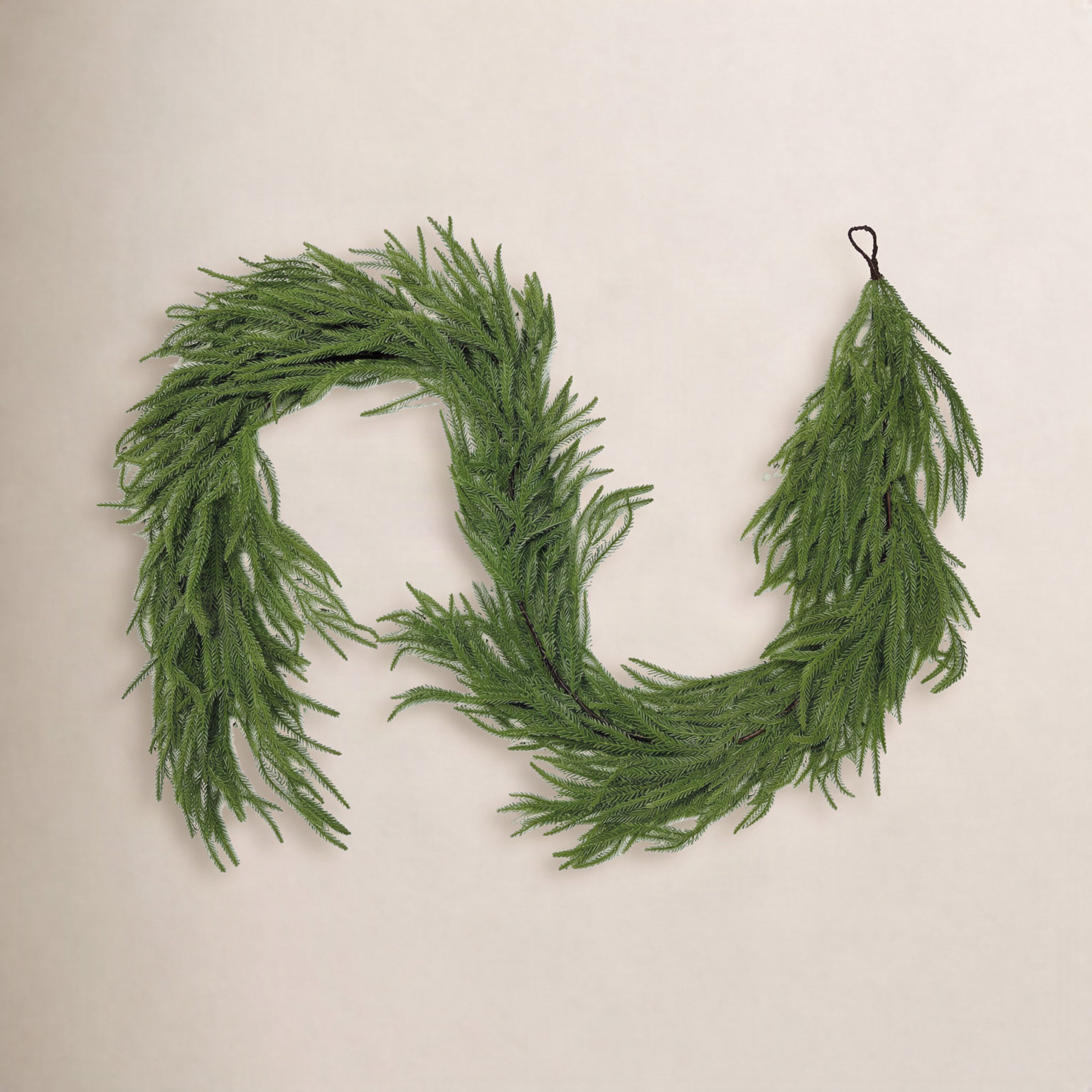 Pre-Lit Norfolk Pine Christmas Garland, 6'
