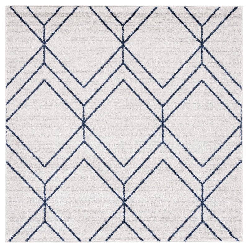 Seidman Performance Geometric Rug, Square 4'