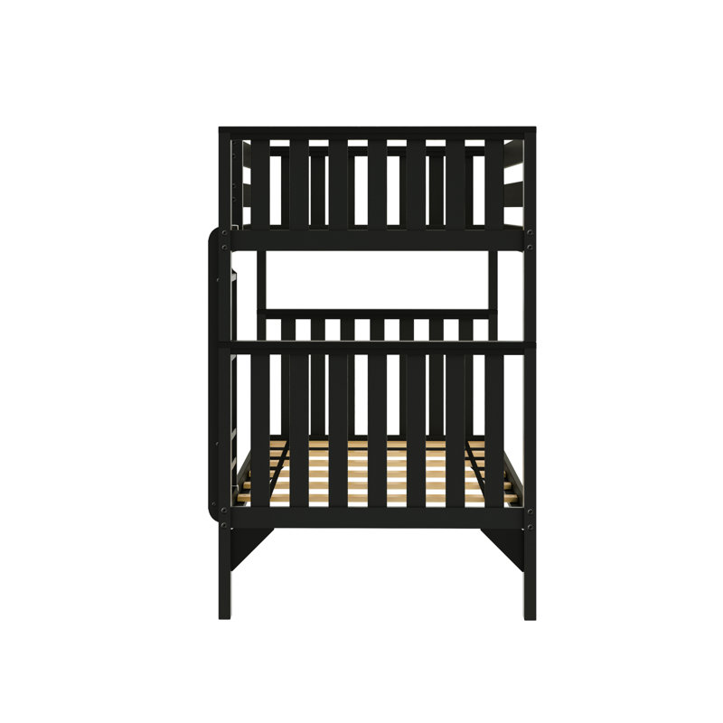 Brubaker Bunk Bed with Built-In Ladder, Black