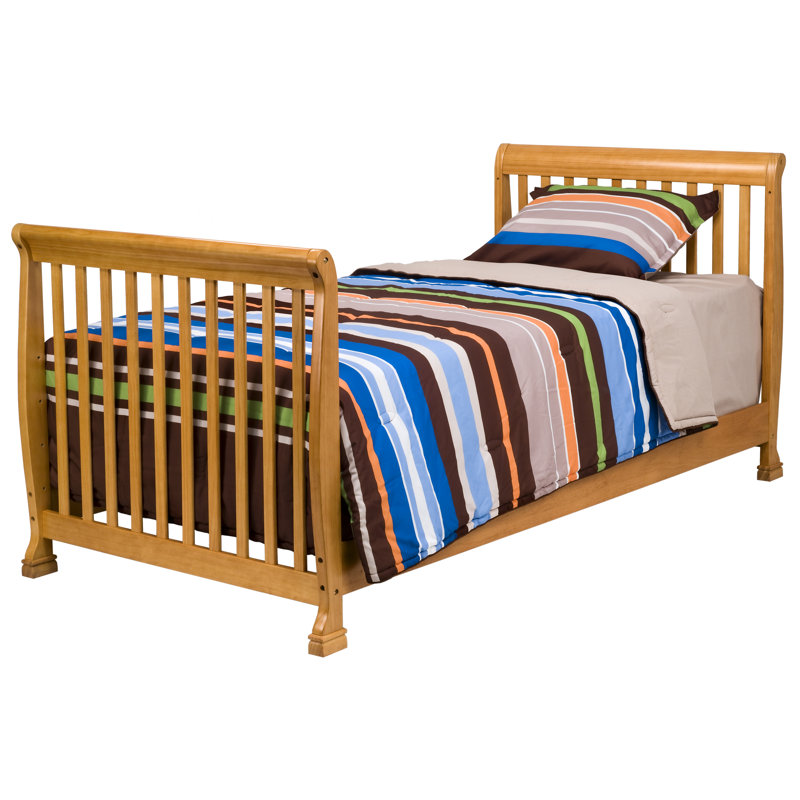 Kalani 4-in-1 Mini Convertible Crib, Honey Oak