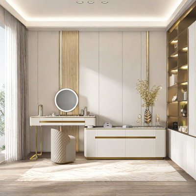 Modern Light Luxury Retractable Dresser Table
