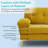 Joseph-Alexander Upholstered Sectional 82.7" Wide Sectional Sofa with Chaise Chenille Fabric White Modular Design for Living Room-938986559