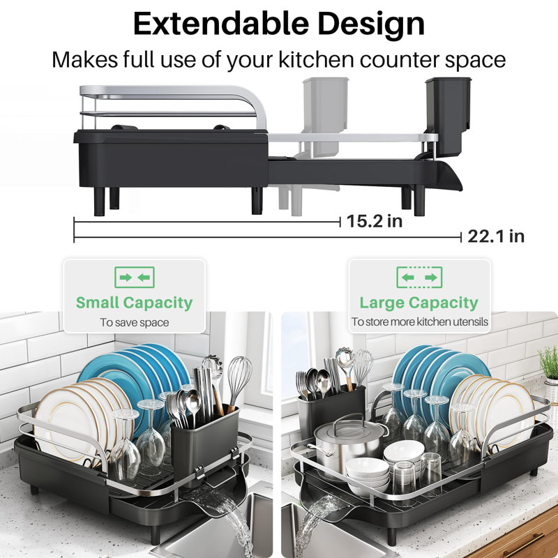 Dish Drying Rack, Expandable Dish Rack