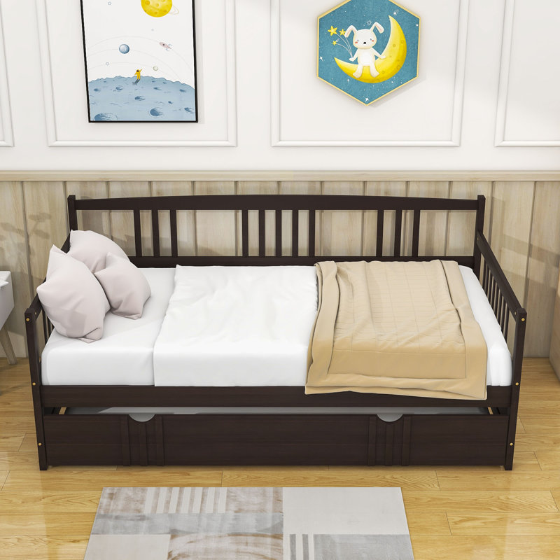 Eolia Wood Daybed With Trundle, Twin, Espresso