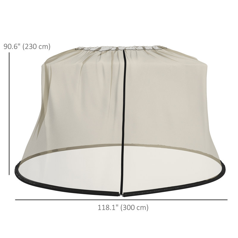 7.5FT Umbrella Screen Mosquito Net, Umbrella Cover Netting